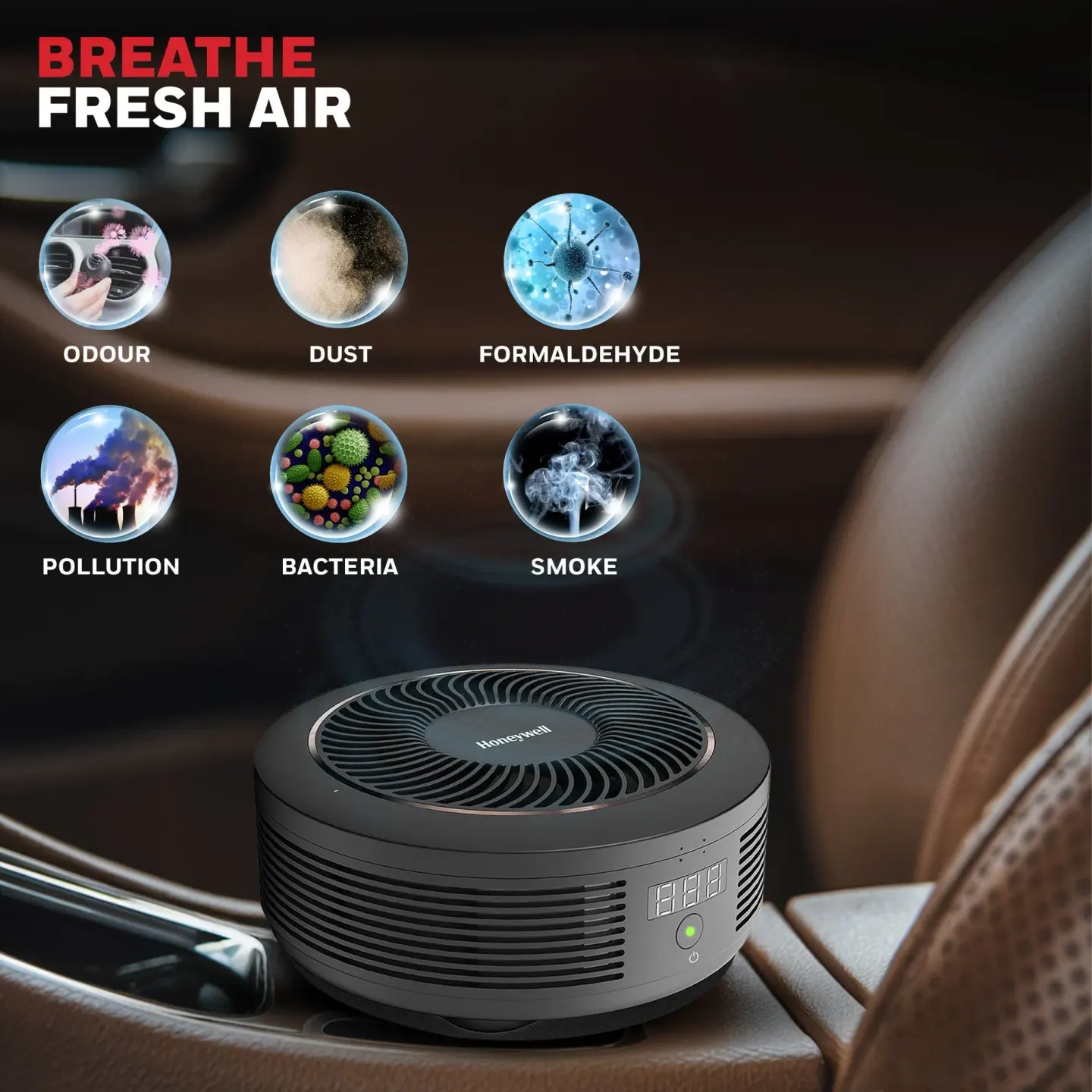 Honeywell جهاز تنقية هواء Honeywell Move Pure 4 Car - صورة مصغرة 3