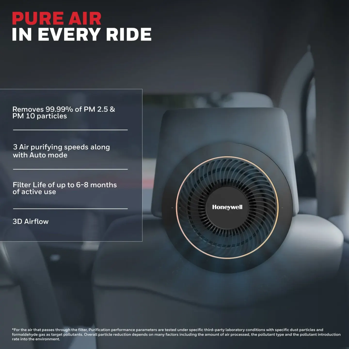 Honeywell جهاز تنقية هواء Honeywell Move Pure 4 Car - صورة مصغرة 7