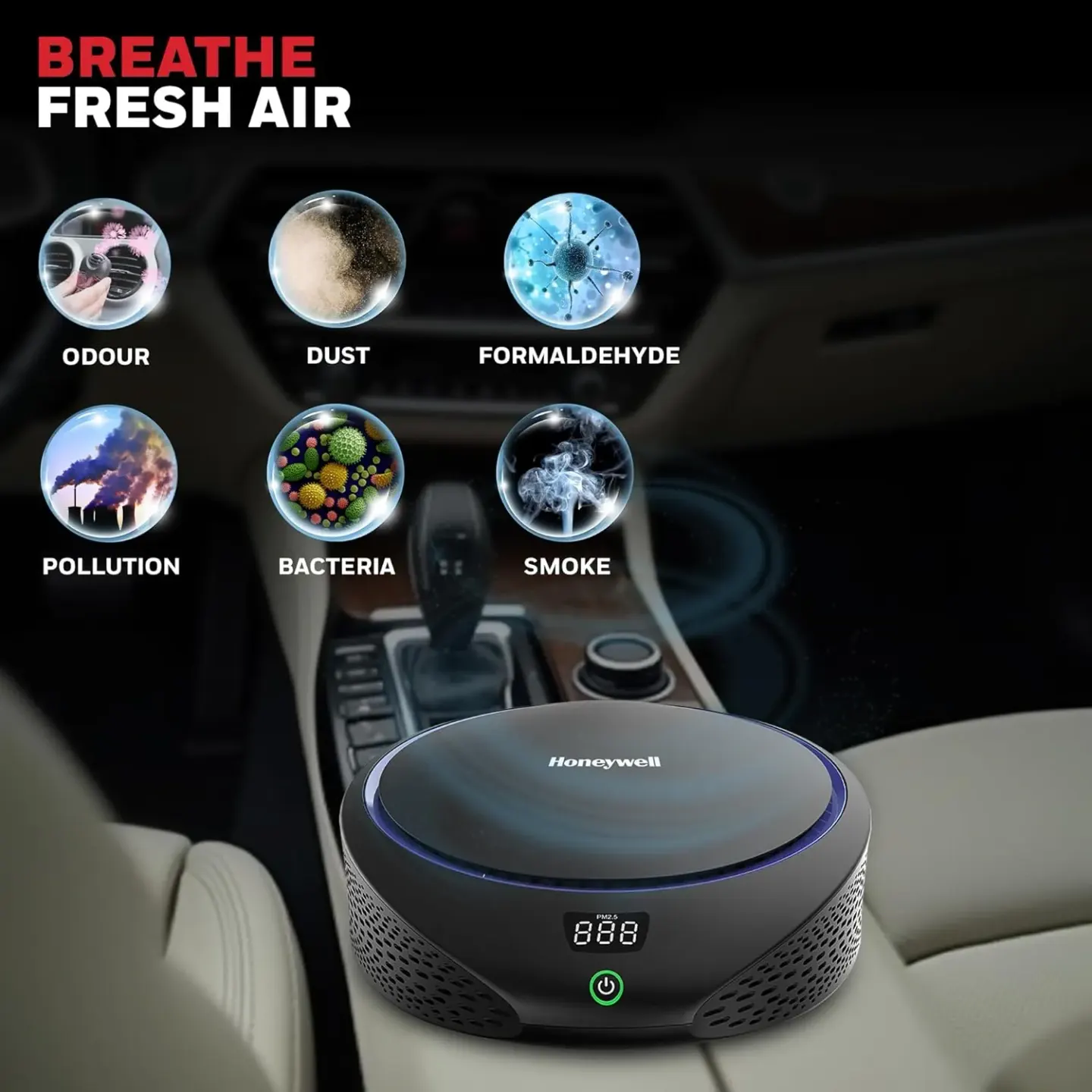 Honeywell جهاز تنقية هواء Honeywell Move Pure 5 Car - صورة مصغرة 2