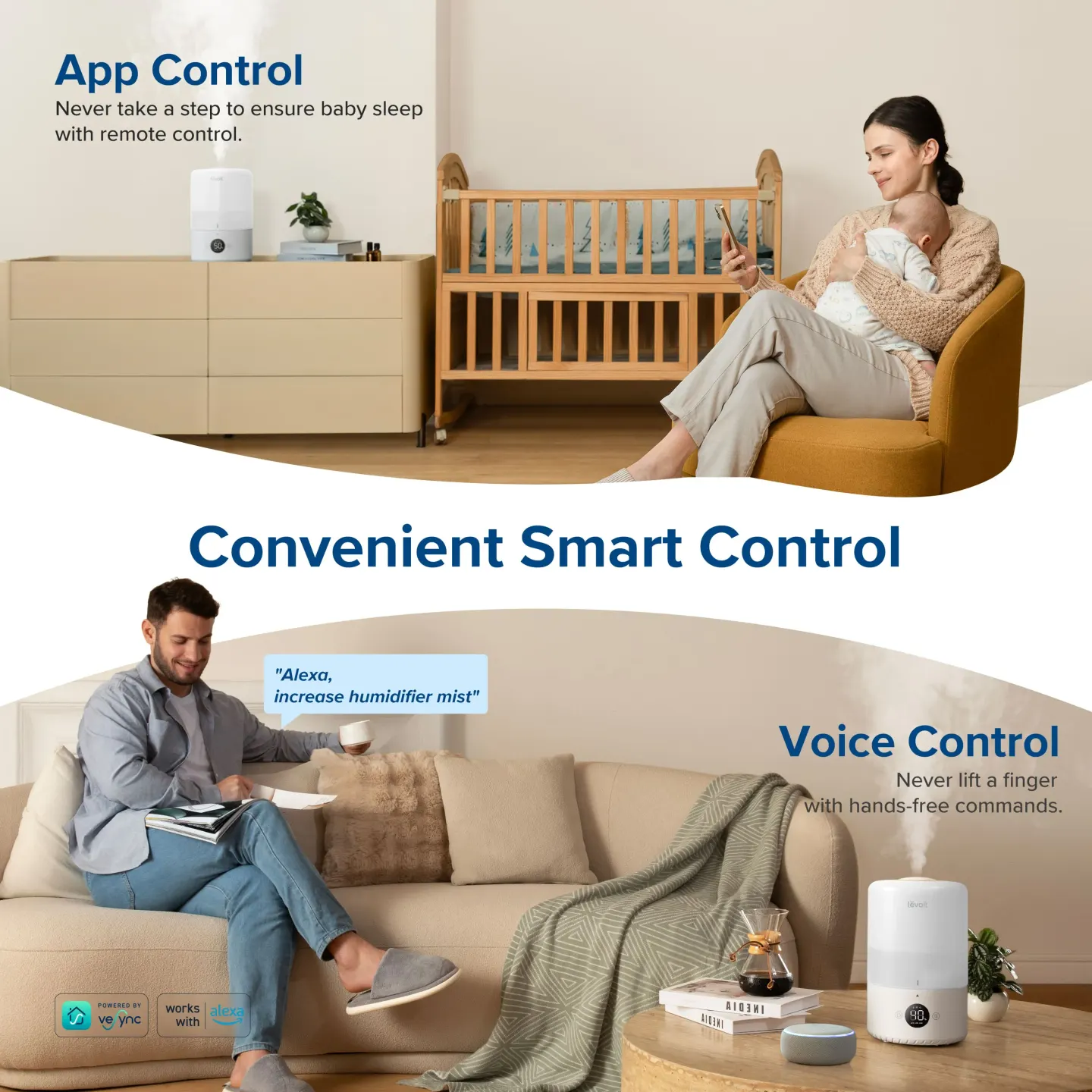 Levoit مرطب هواء Levoit Dual 200S Smart Cool Mist - صورة مصغرة 3