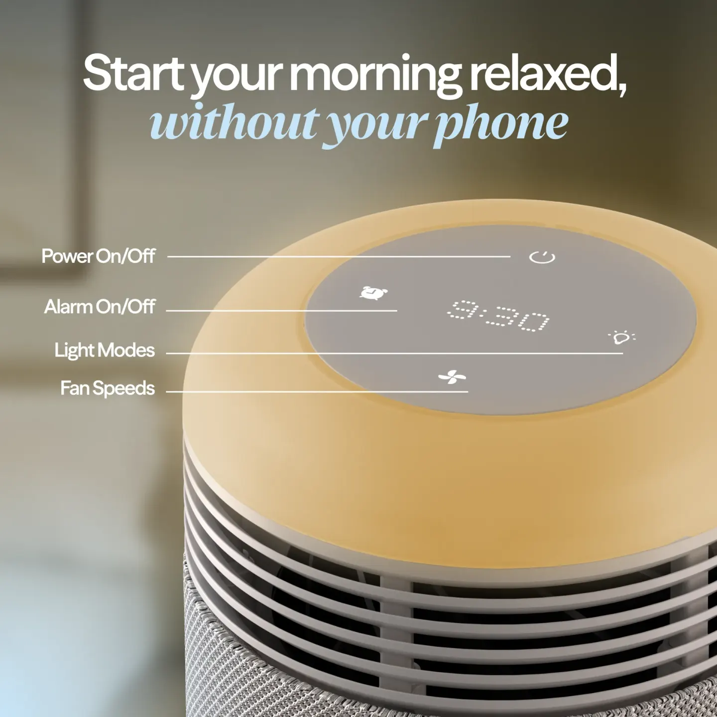 Blueair جهاز تنقية هواء Blueair Mini Restful Sunrise Clock - صورة مصغرة 5