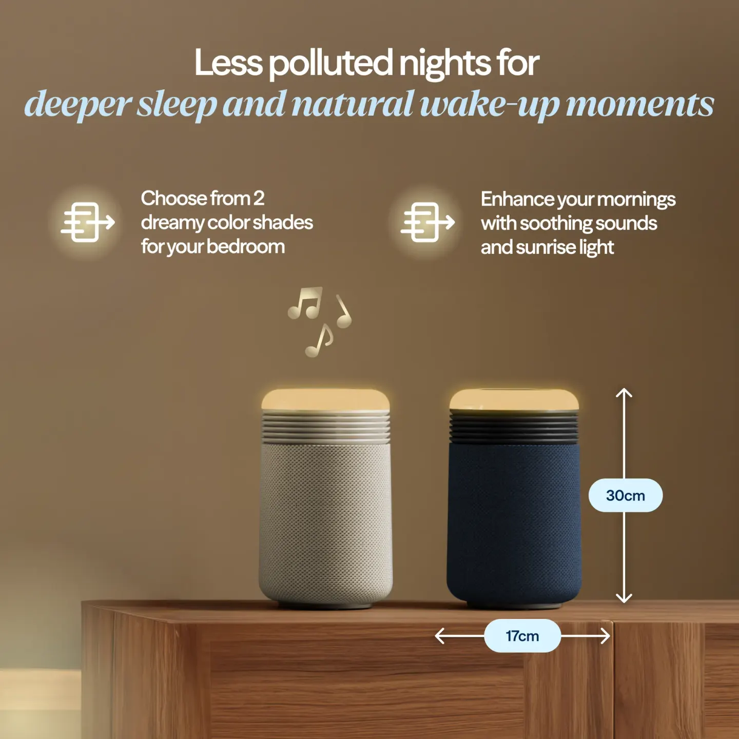 Blueair جهاز تنقية هواء Blueair Mini Restful Sunrise Clock - صورة مصغرة 3