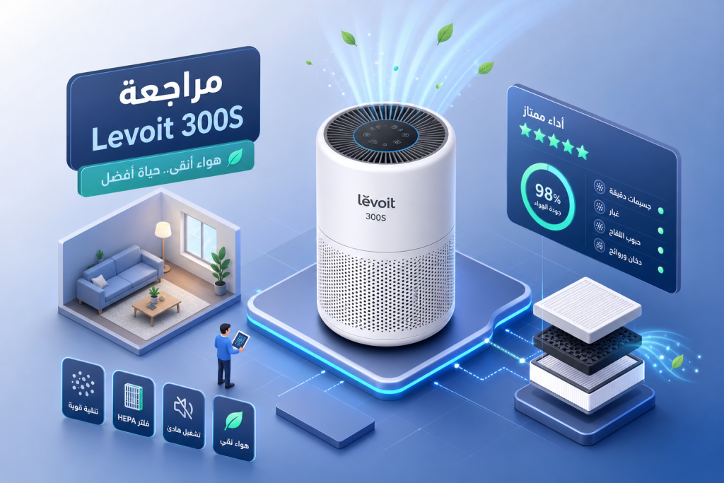 مراجعة جهاز levoit 300s لتنقية الهواء
