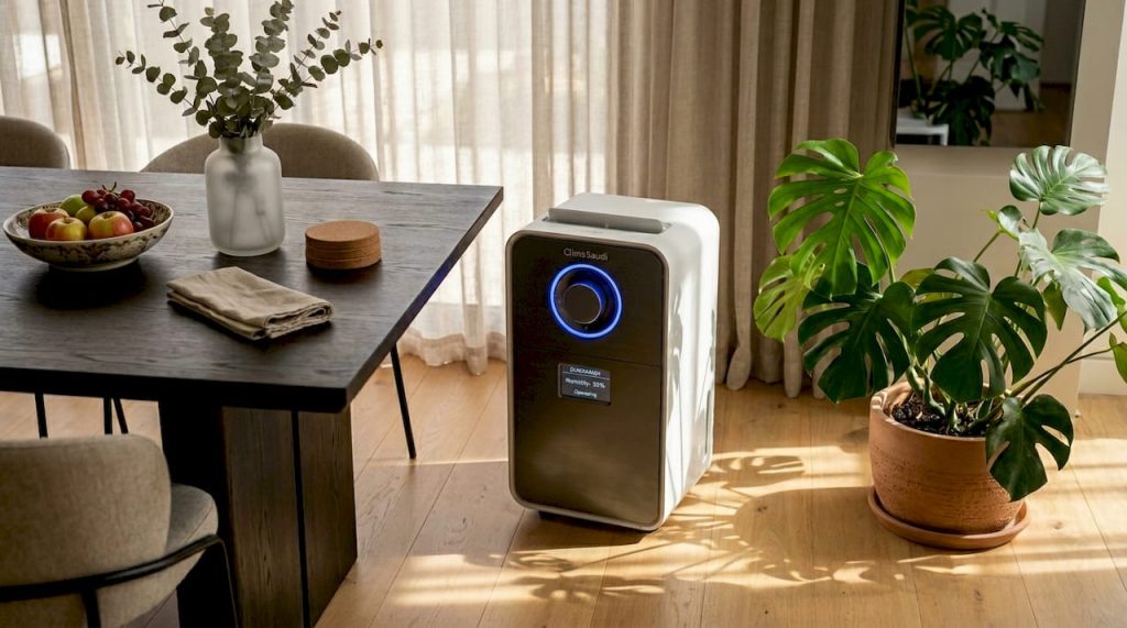 What does a dehumidifier remove from the air?