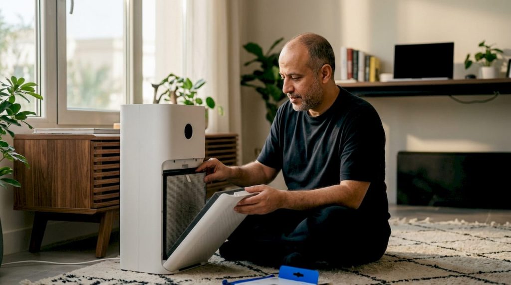 Replace a dirty HEPA filter: Saudi home guide